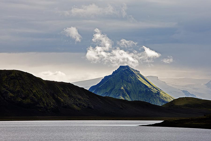 mountain, lake, lava, Iceland