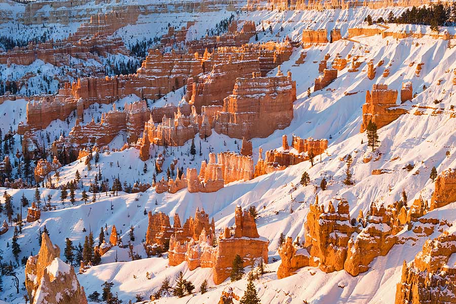 Bryce Canyon in winter, postdawn Bryce Canyon National Park, Utah