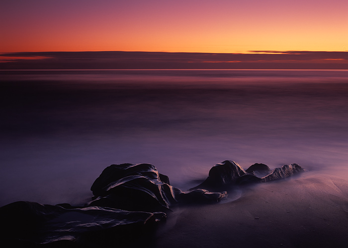 Beach Three, Olympic National Park, sunset, Velvia, long exposure, Washington Coast, purple