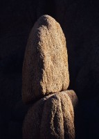 Granite Statue in Early Morning Light